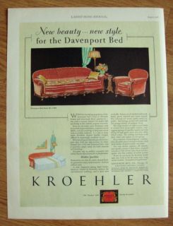 1928 kroehler furniture ad davenport bed  6