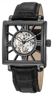 Stuhrling 295 33551 Automatic Skeleton Winchester Square Leather Mens 