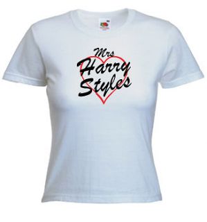 Mrs Harry Styles T Shirt   Print Any Name / Words