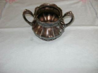 pairpoint quadruple silver plated sugar bowl no lid time left