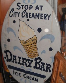 large sign city creamery dairy bar ice cream store time