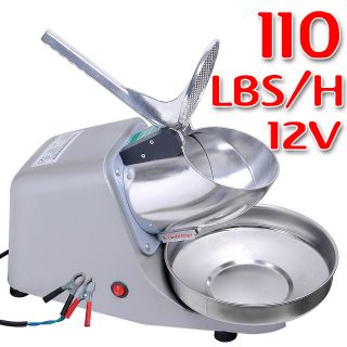 180W Portable Ice Shaver Machine Snow Cone BBQ Shaved Icee Car 