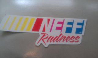 NEFF, Radness, STICKER, Really Cool Colors & Very Rare, 6 x 2