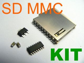 kit sd mmc karte card slot 3 3v spannungsregle r