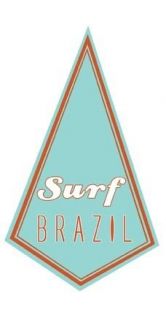 Surf Brazil 1960s Vintage Style Surfing Travel Sticker/Decal