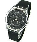 swatch black classiness ladies watch sfk361 expedited shipping 