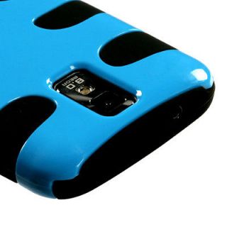 Samsung Galaxy S 2 T989 T Mobile HARD&SOFT RUBBER CASE COVER TURQUOISE 