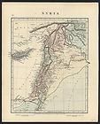 Syria Asia Minor Cyprus 1828 Arrowsmith antique engraved map old hand 