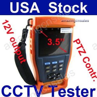 inch LCD Monitor CCTV Security Test Tester Camera Video PTZ Audio 