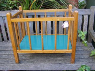 antique vintage wooden doll baby cot bed from australia time