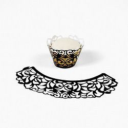   Filigree Lace CUPCAKE COLLARS Wrappers wedding FREE S/H shower table