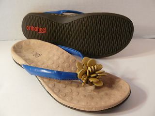 Super Deal  ORTHAHEEL Shoes Womens FLEUR Thong Sandal Blue Sz US 7 