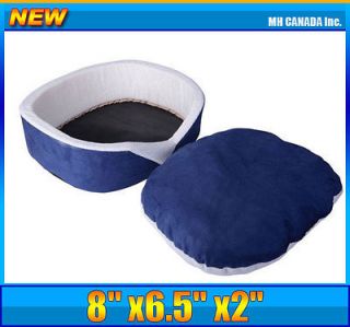   20.5 Pet Bed Dog Bed Cat Bed with removable Mat Pet Sofa Blue/White