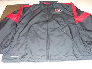 2012 Team Canada IIHF Right Ring Woven Jacket Black Full Zip L Nike 