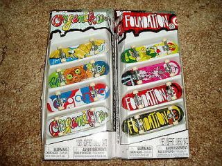 NEW 96mm Tech Deck Foundation/Org​anika 4 pack Skateboards 