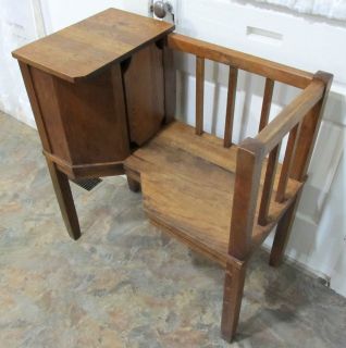   Vintage Mission Oak Arts & Crafts Telephone Seat/ Stand, Gossip Bench