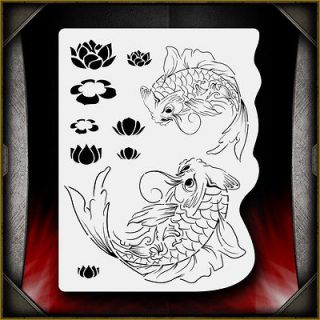 koi pond 2 airbrush stencil template paint airsick time left