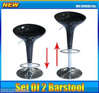 Barstool Set of 2 Scoop Swivel Adjustable Chair Pub Bar Stool ABS 3424 