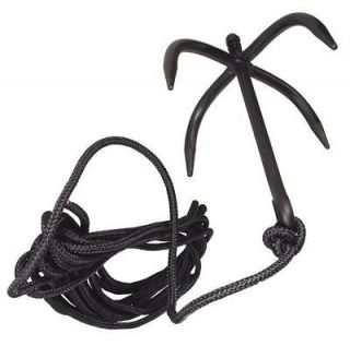 NEW CARBON STEEL FOLDING GRAPPLING HOOK 33 FEET OF ROPE 800 POUND 