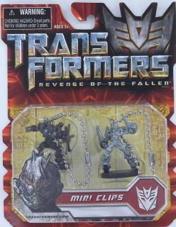 Transformers SIDESWIPE & GRINDOR Set Mini Clips Revenge of the 