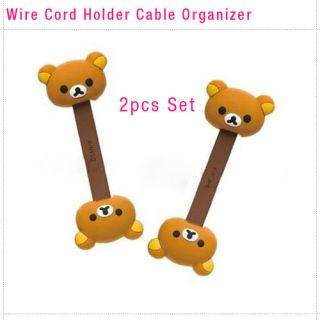   Bear Earphone Wire Cord Holder Winder Cable Organizer for iPod 