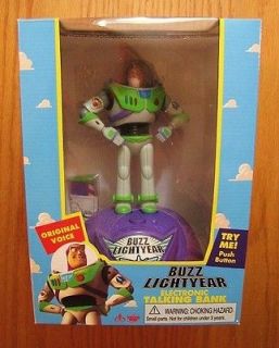 Disney Toy Story ELECTRONIC TALKING BUZZ LIGHTYEAR BANK 10 NEW IN BOX
