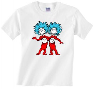 Thing 1 and 2 Personalized free t shirt Halloween Christmas PARTY 