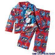 THOMAS THE TRAIN Toddler Boys 2T 3T 4T Flannel Pjs Set PAJAMAS Shirt 