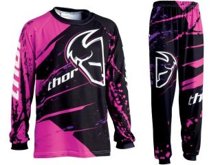 Thor MX Pink Motocross Race Inspired PJ Pajamas Youth Kids Child 