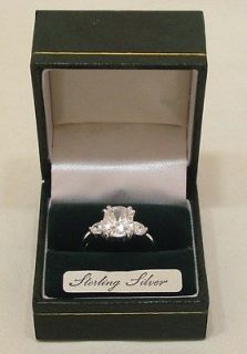 925sterling silver engagement promise ring lab diamond women lady sz