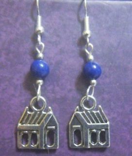 quilt block house earrings tibetan silver from canada time left