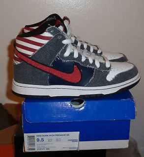 NIKE SB DUNK HIGH Born in the USA Bruce Springsteen US 9.5 ds denim 
