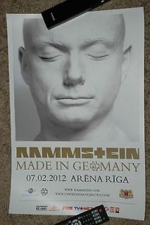 Paul   RAMMSTEIN Made in Germany   TOUR 2012 Concert Poster 