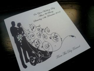 Handmade Wedding Card Stunning Design Colour Themed Something Special