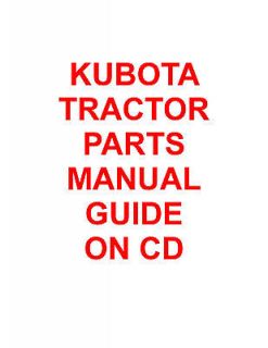 kubota b7510hsd tractor parts manual guide on cd one day