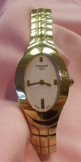 ladies 1853 tissot gold tone stainless steel watch time left