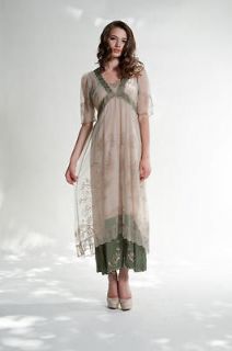 Nataya Titanic Victorian Dress Sage 40007 Sizes 1XL, 2XL. 3XL