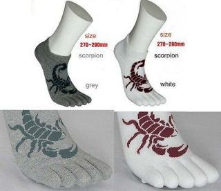 big size mens low cut ankle toe socks 4pairs scorpion  whtie 2, gray 