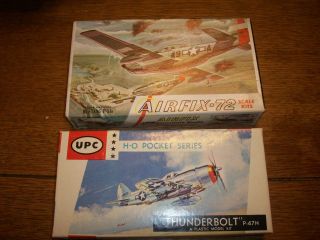 AIRFIX 72 P51 D MUSTANG & UPC THUNDERBOLT P 47N BOXS ONLY  