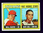 BILL DAVIS/GUS GIL 1967 Topps #253 Excellent Condition CLEVELAND 
