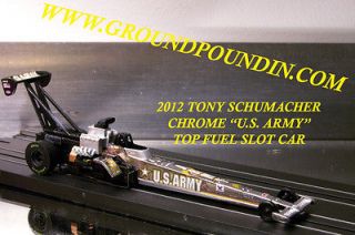 2012 Tony Schumacher U.S. ARMY SPECIAL CHROME Slot Car NHRA Dragster 