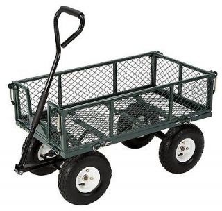 Utility Cart Wagon Steel 400 Ib Capacity Farm Garden Ranch Tool 