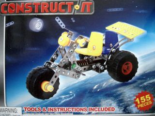   WHEEL MOTORCYCLE BUILDING CONSTRUCTION TOY SET,METAL CONSTRUCT IT,NEW