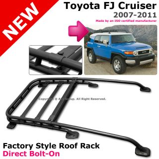Toyota FJ Cruiser 07 11 Roof Rack Rail Cross Bar Luggage Carrier Black 