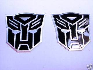 transformers autobot aluminum badge emblems black 