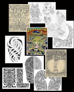 Tattoo Art Sketch Books Hawaii Island Tribal, Animals Flash Liner 