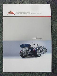 2006 rewaco hs4i chopper trike motorcycle brochure from united kingdom