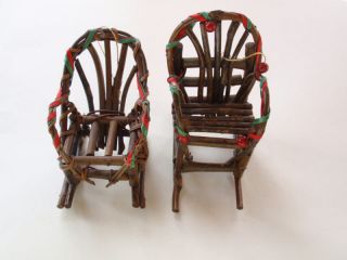 natural wood twig furniture christmas ornaments rustic 