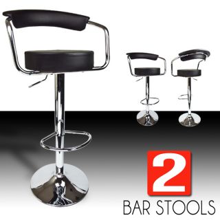 New Black Bombo Chair Swivel Seat Pub Bar Stools Barstools PU 
