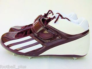 Adidas Quickslant D Mid Football Cleats Mens Size 18 White / Maroon 